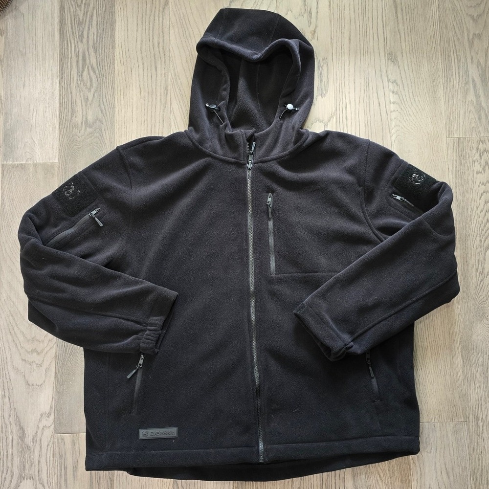 Baerskin Tactical Supply Co Mens Black Fleece Tactical Hoodie Jacket 3XL